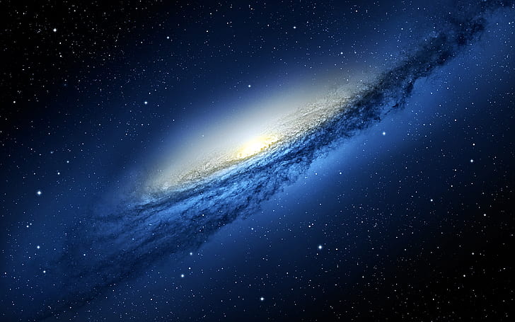 HD wallpaper: Blue Galaxy, 3D, Space