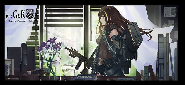 anime, anime girls, Girls Frontline, m4a1 (girls frontline), HD wallpaper
