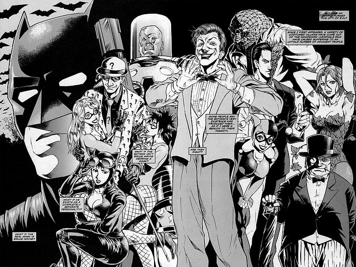 Batman, Catwoman, Harley Quinn, Joker, Mr. Freeze (DC Comics), HD wallpaper