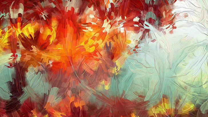 painting, abstract, artwork, colorful, HD wallpaper