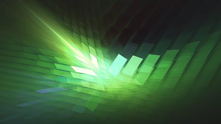 green abstract illustration, illuminated, pattern, light - natural phenomenon, HD wallpaper