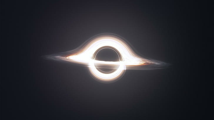 space black holes interstellar movie, illuminated, glowing