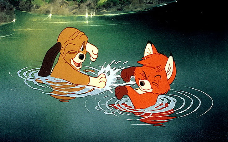 Movie, The Fox And The Hound, animal themes, representation