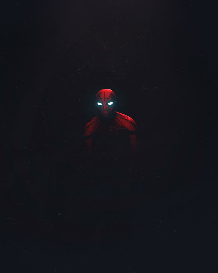 Iron Spider, Spider-Man, Dark background, HD, HD wallpaper