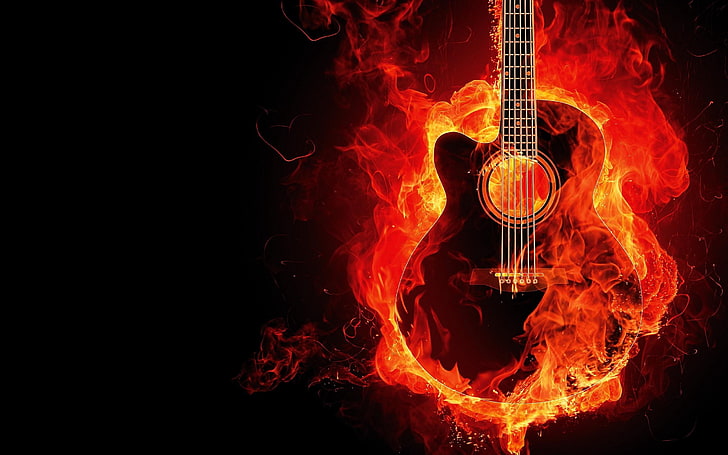 Guitar on fire 1080P, 2K, 4K, 5K HD wallpapers free download | Wallpaper  Flare