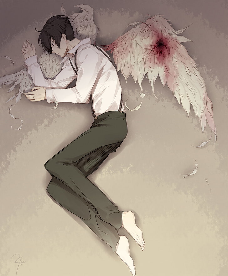 Fallen angel anime boy HD wallpapers | Pxfuel
