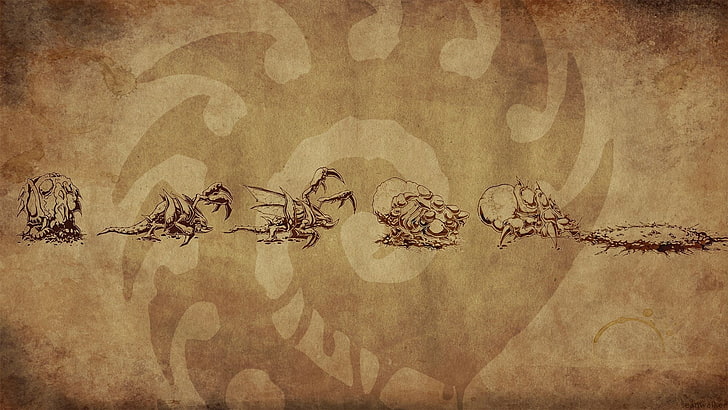 insect revolution logo, StarCraft, Zerg, zergling, banelings