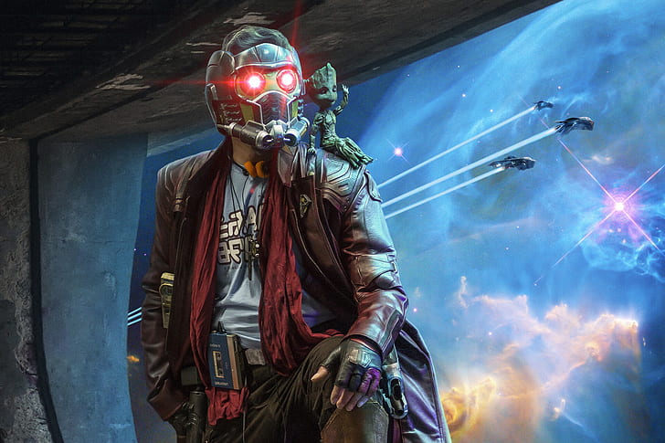 science fiction, Guardians of the Galaxy, artwork, Starlord, HD wallpaper