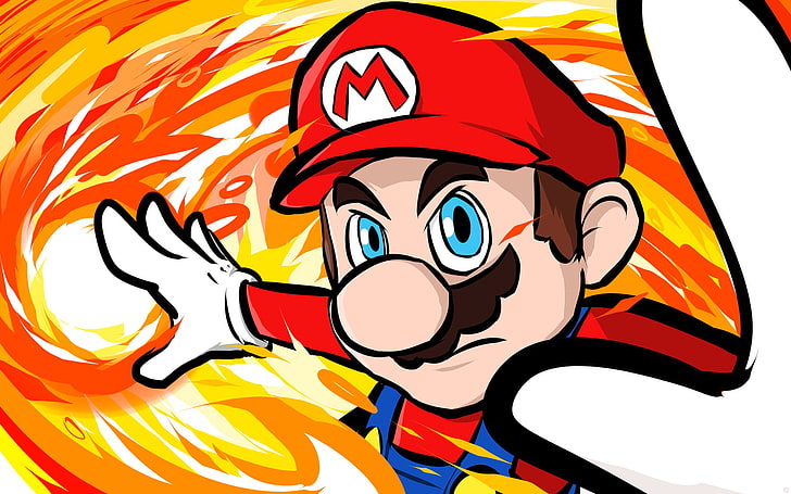 Super Mario illustration, ishmam, Super Mario Bros., multi colored, HD wallpaper