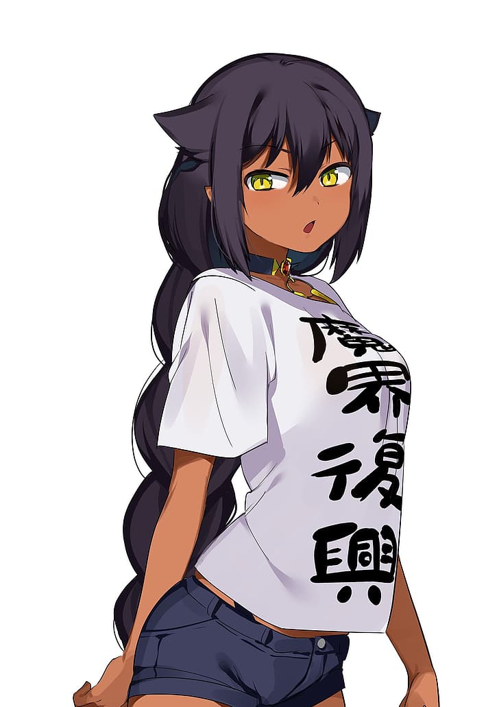 Jahy-sama wa Kujikenai!, dark skin, cat girl, demon girls