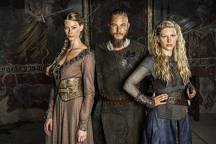 women's brown long-sleeved dress, Ragnar Lodbrok, Vikings (TV series), HD wallpaper
