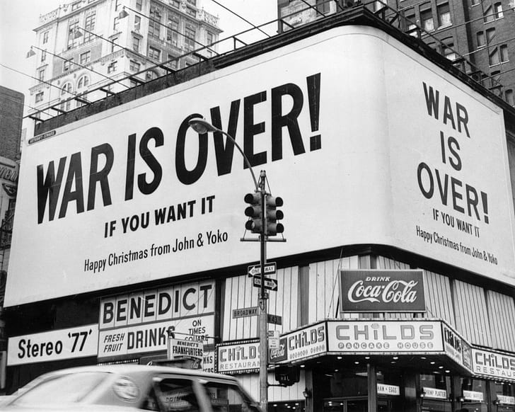 USA, Vietnam War, monochrome, protestors, building, poster