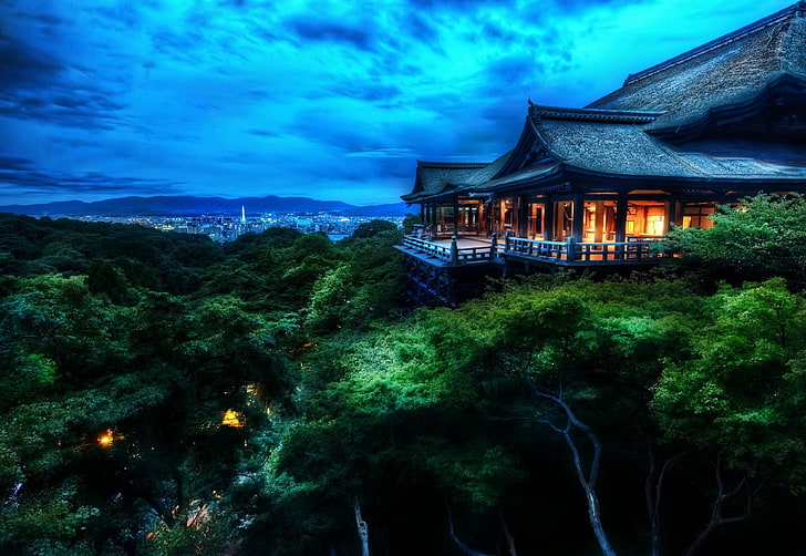 Temples, Architecture, Buddhist Temple, Japan, Kiyomizu-Dera, HD wallpaper