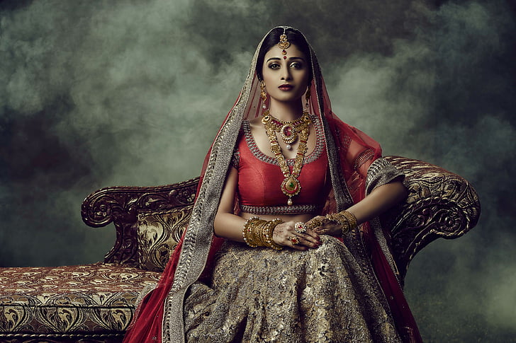Wedding jewellery, Traditional, Ethnic, Indian bride, 4K