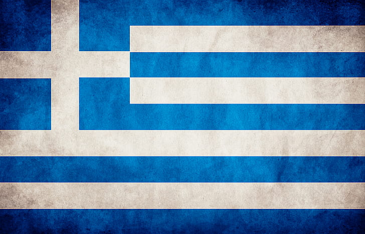 Greek, Greece, flag, white, blue, HD wallpaper
