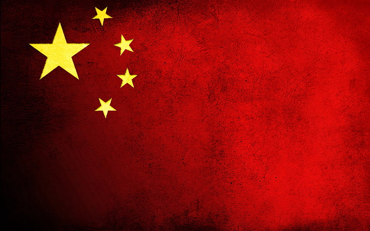 flag of china, red, star, dirt, symbol, national Flag, weathered, HD wallpaper