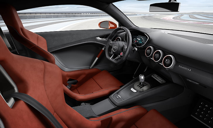 interior, Audi TT Clubsport Turbo, concept, sports car, racing, HD wallpaper
