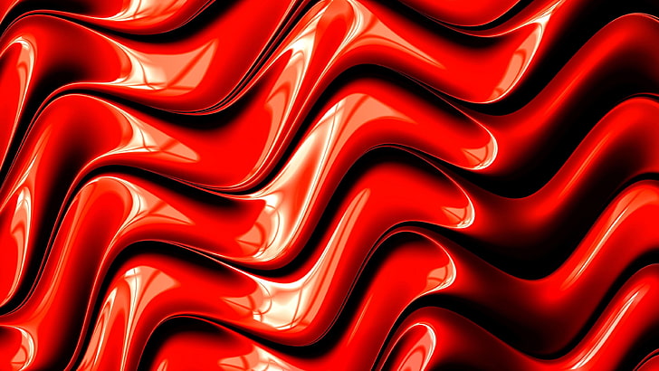 red, line, pattern, 3d, texture, fractal, geometry, graphic design