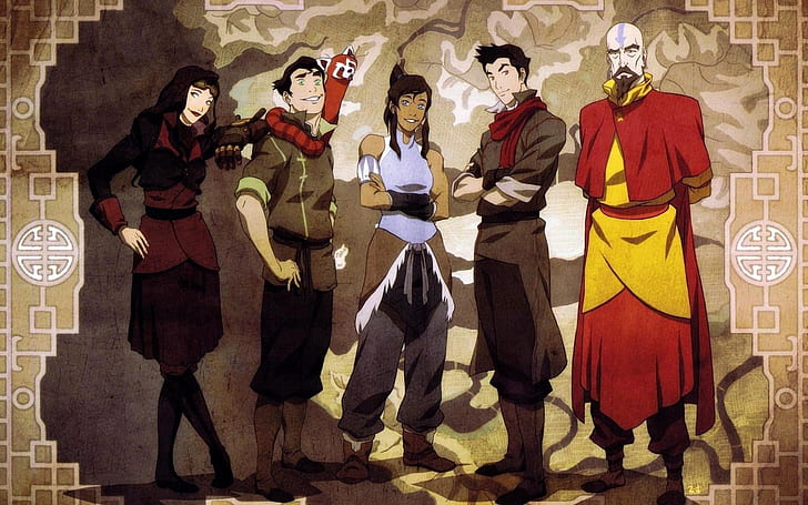 the legend of korra, characters, cartoon, Anime, HD wallpaper