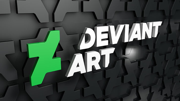 Deviant Art wallpaper, 3D, DeviantArt, text, western script, communication