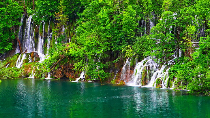 croatia, europe, waterfalls, beautiful, plitvice lakes, amazing