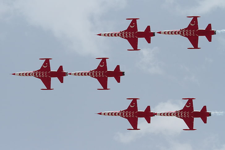 Turkish Stars, Turkish Air Force, Türk Yıldızları, Turkey, HD wallpaper