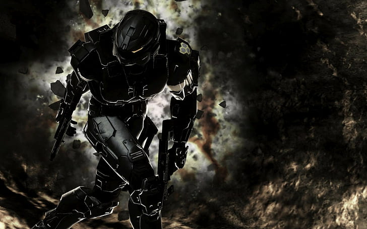 halo master chief video games halo 3 halo 3 odst bungie, weapon, HD wallpaper