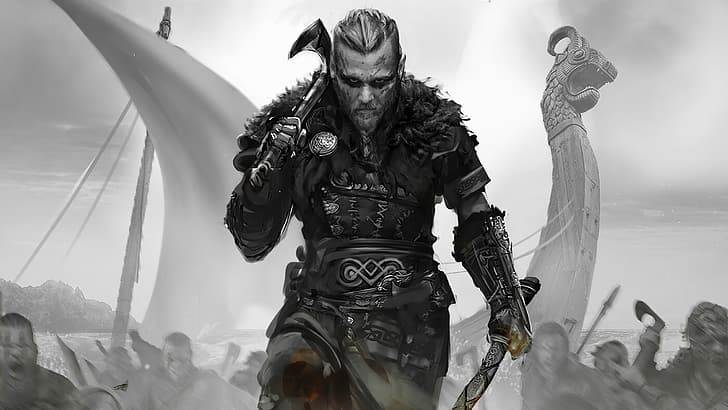 warrior, viking, Assassin's Creed Valhalla, HD wallpaper