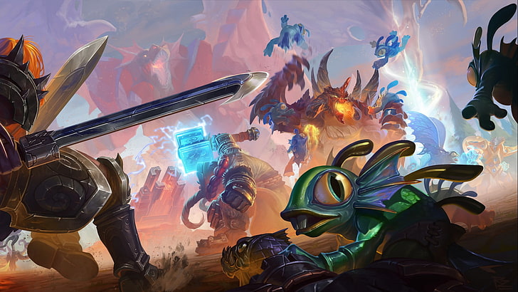 heroes of the storm thrall murky murlocs battle, real people, HD wallpaper