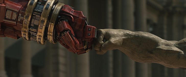 hand fists illustration, Hulk, Avengers: Age of Ultron, Iron Man, HD wallpaper