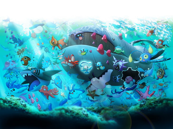 Pokemon Underwater Underwater Anime Pokemon HD Art, HD wallpaper