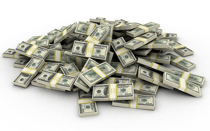 bundle of U.S. dollar, money, a bunch, the bucks, Dollars, currency, HD wallpaper