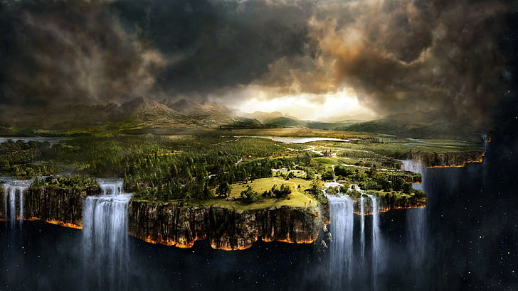 fantasy art, landscape, digital art, water, scenics - nature, HD wallpaper
