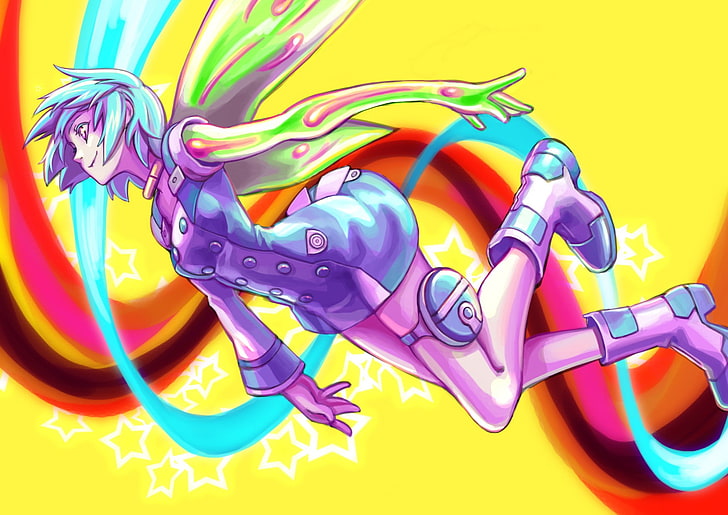 anime, colorful, Eureka Seven, Eureka (character), anime girls, HD wallpaper