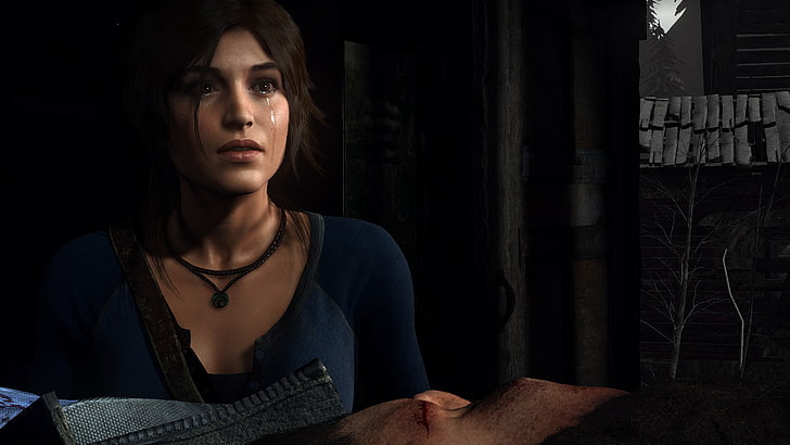 women's blue shirt, Rise of the Tomb Raider, Lara Croft, young adult, HD wallpaper