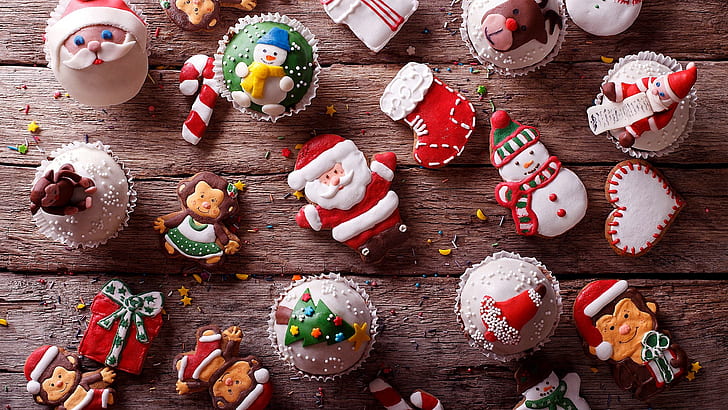 dessert, xmas, chocolate, baking, sweetness, lebkuchen, christmas decorations, HD wallpaper