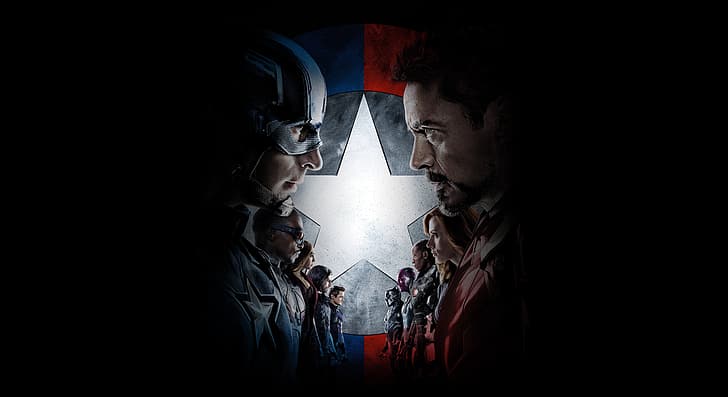 Scarlett Johansson, Vision, Iron Man, Falcon, Captain America, HD wallpaper