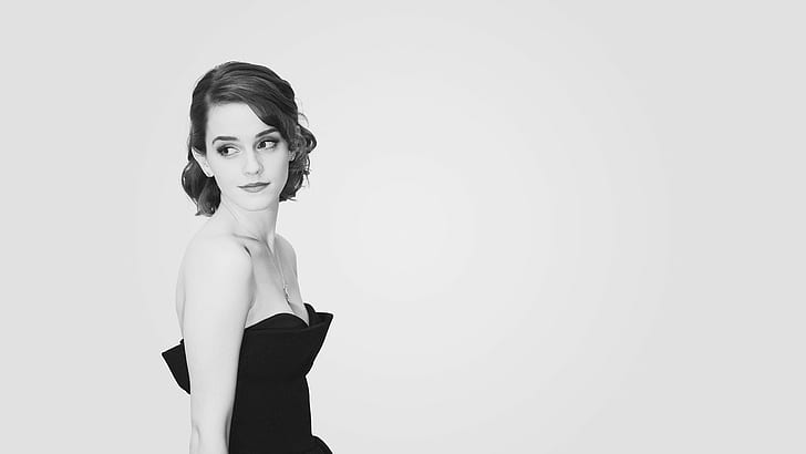 HD wallpaper: monochrome, photography, Emma Watson | Wallpaper Flare
