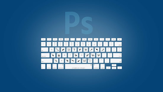 HD wallpaper: Photoshop, keys, blue, keyboards, shortcuts | Wallpaper Flare