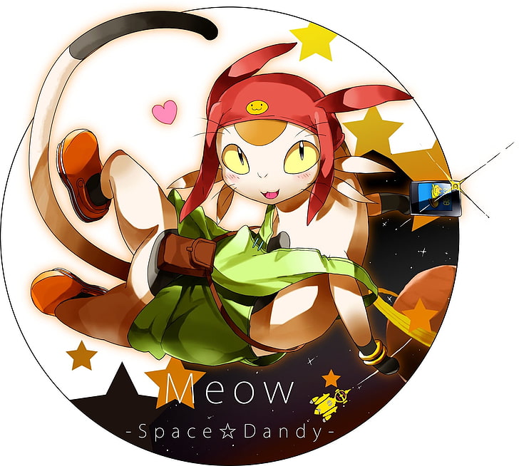 Space Dandy Meow illustration, Meow (Space Dandy), artwork, Dandy (Space Dandy), HD wallpaper
