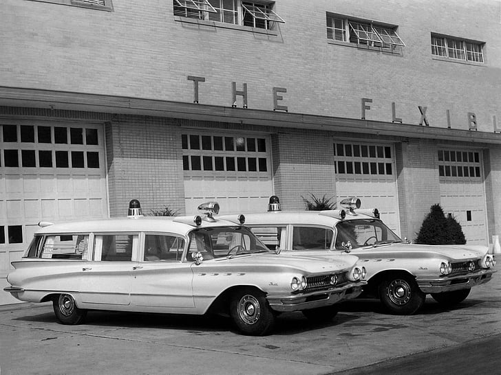 1960, ambulance, buick, classic, emergency, flxible, premier