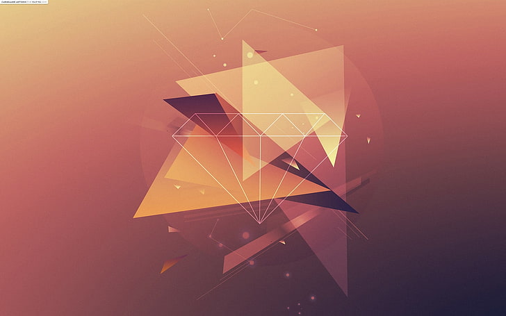 orange geometric diamond wallpaper, abstract, diamonds, triangle