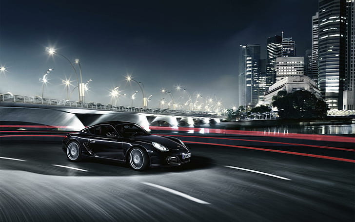 Porsche Cayman 4, black porsche carrera 911, cars, HD wallpaper