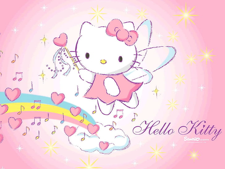 Cute Hello Kitty - Pink Background Wallpaper Download