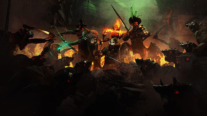 Warhammer, Vermintide 2, video games, video game art, bow and arrow, HD wallpaper