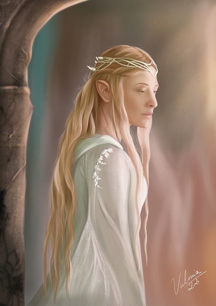 Margaux Valonia, artwork, The Lord of the Rings, fan art, portrait display, HD wallpaper