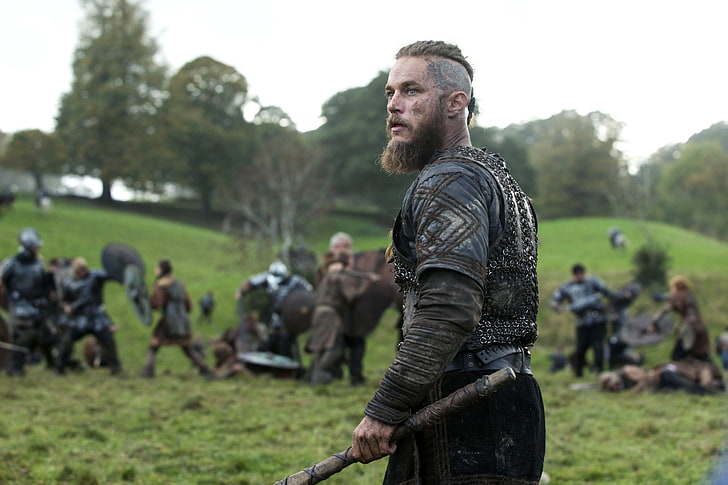 ragnar, vikings, tv series, Movies, plant, real people, focus on foreground, HD wallpaper