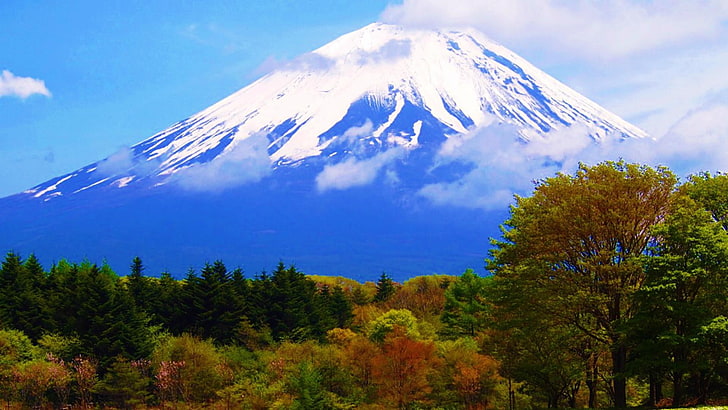 Mount Fuji, Japan, mountains, volcano, nature, landscape, scenics - nature, HD wallpaper
