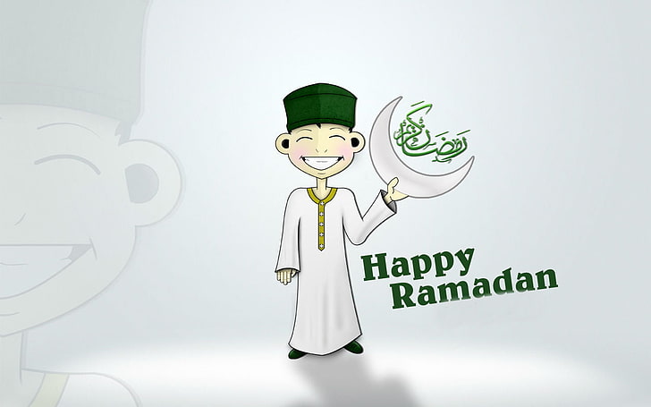 Smiley Happy Ramadan, happy ramadan text overlay, Festivals / Holidays