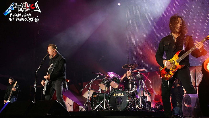 Metallica, James Hetfield, Kirk Hammett, Lars Ulrich, music, HD wallpaper